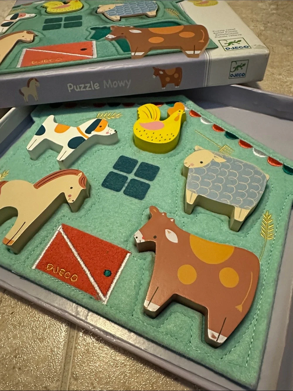 Farm Animal Puzzle - Teal